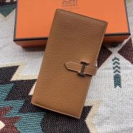 Hermes Bearn Wallet Togo Leather In Brown