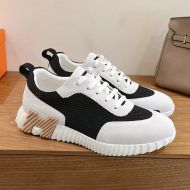 Hermes Bouncing Sneakers Unisex Mesh and Suede In Grey/Black
