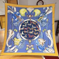Hermes Cavalcades Scarf 90 In Brown