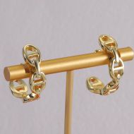 Hermes Chaine D'Ancre Enchainee Climber Earrings In Gold