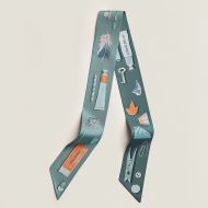 Hermes In the Pocket Twilly In Dark Grey