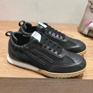Hermes Jet Sneakers Unisex Crochet Knit and Nappa Leather In Black