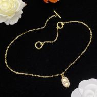 Hermes Mini Maillon Pendant Necklace In Gold/Pink