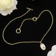 Hermes Mini Maillon Pendant Necklace In Gold/White