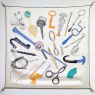 Hermes Nous Sommes Inseparables Scarf 90 In White
