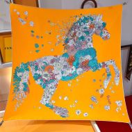 Hermes Robe Legere Scarf 90 In Orange