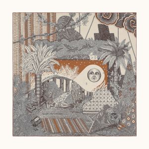 Hermes La Clairiere Shawl 140 In Brown