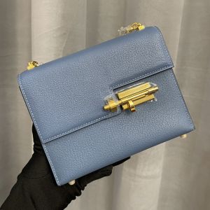 Hermes Mini Verrou Chaine Bag Chevre Mysore In Sky Blue