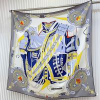 Hermes Neo Brandebourgs Scarf 90 In Grey